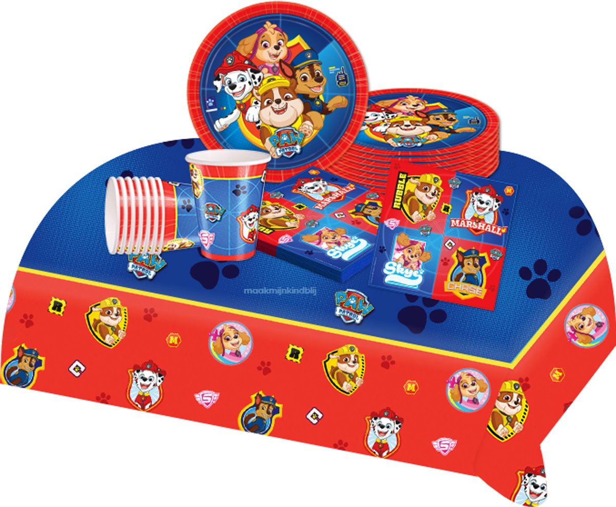 Paw Patrol feestpakket | feestartikelen kinderfeest voor 8 kinderen